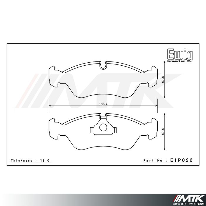 Plaquettes Endless N39S EIP026 pour PORSCHE 928